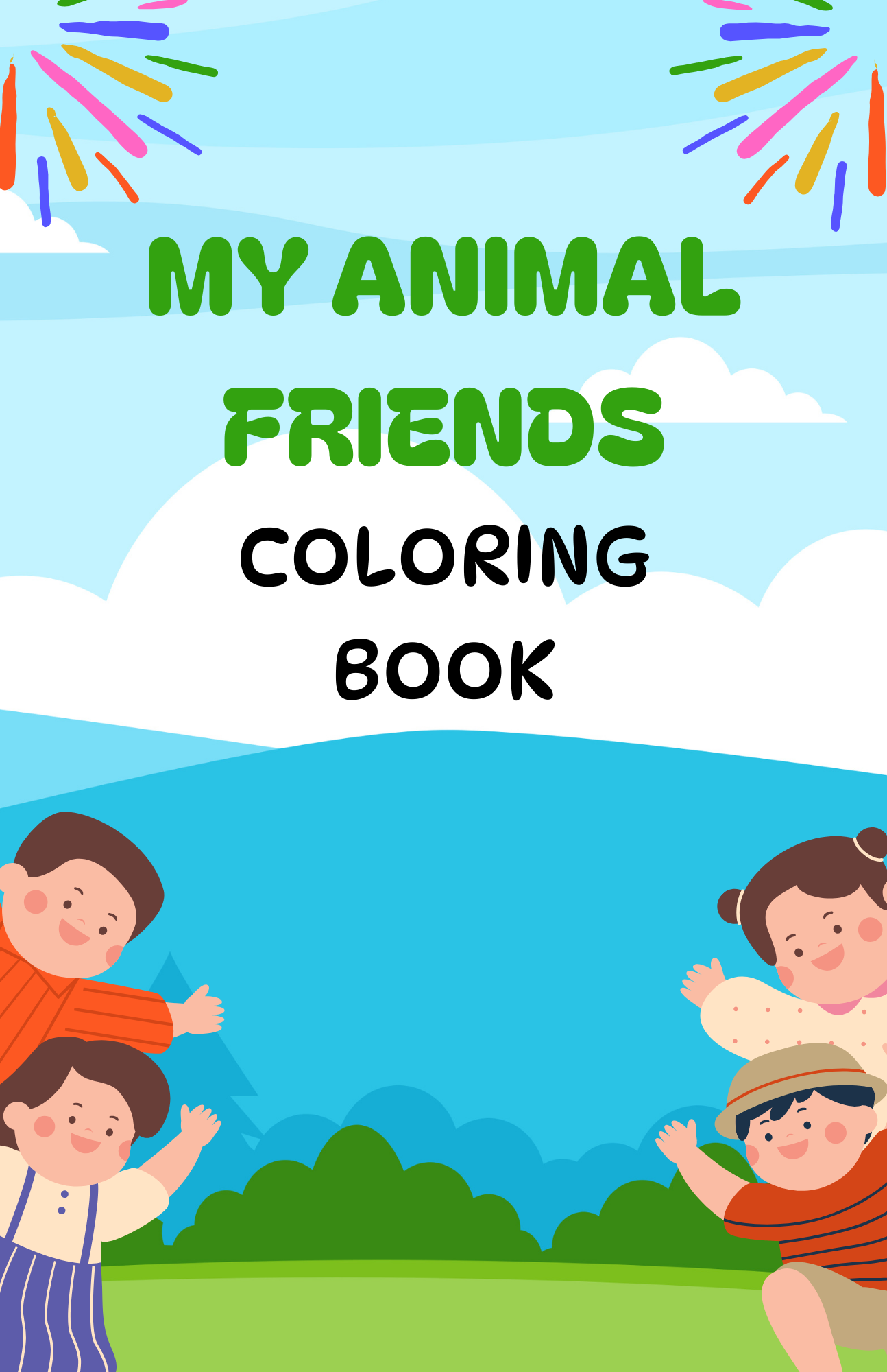 My Animal Friends Coloring Book for ages 3 and up!